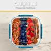 imageSuperio Airtight Food Storage Containers with Leakproof Lids 4 Pack 10 Cup 80 Oz BPA Free Sealed Containers Microwave Dishwasher and Freezer Safe 25 QuartBlue