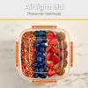 imageSuperio Airtight Food Storage Containers with Leakproof Lids 4 Pack 10 Cup 80 Oz BPA Free Sealed Containers Microwave Dishwasher and Freezer Safe 25 QuartOrange