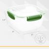 imageSuperio Airtight Food Storage Containers with Leakproof Lids 4 Pack 10 Cup 80 Oz BPA Free Sealed Containers Microwave Dishwasher and Freezer Safe 25 QuartGreen