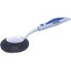 imageSuperio BBQ Grill Brush Bristle Free Stainless Steel Scrubber Cleaner Dishwashing Brush with Long Handle Great for Pots Pans Stove Cast Iron GasCharcoaland Electric Grills Blue 3 Pc SetBlue