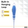 imageSuperio BBQ Grill Brush Bristle Free Stainless Steel Scrubber Cleaner Dishwashing Brush with Long Handle Great for Pots Pans Stove Cast Iron GasCharcoaland Electric Grills Blue 3 Pc SetBlue