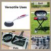 imageSuperio BBQ Grill Brush Bristle Free Stainless Steel Scrubber Cleaner Dishwashing Brush with Long Handle Great for Pots Pans Stove Cast Iron GasCharcoaland Electric Grills Blue 3 Pc SetRed