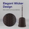 imageSuperio Bathroom Trash Can and Toilet Brush Set Bathroom Accessories Set 15 Gallon Mini Step On Trash Can and Toilet Brush Set Brown