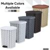imageSuperio Bathroom Trash Can and Toilet Brush Set Bathroom Accessories Set 15 Gallon Mini Step On Trash Can and Toilet Brush Set Brown