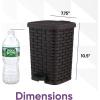 imageSuperio Bathroom Trash Can and Toilet Brush Set Bathroom Accessories Set 15 Gallon Mini Step On Trash Can and Toilet Brush Set Brown