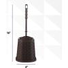 imageSuperio Bathroom Trash Can and Toilet Brush Set Bathroom Accessories Set 15 Gallon Mini Step On Trash Can and Toilet Brush Set Brown