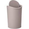 imageSuperio Bathroom Trash Can with Toilet Brush Set Taupe Modern 6 Liter Small Waste Basket Plastic Garbage Can with Swing Lid and Toilet Bowl Cleaner Bathroom Accessories SetTaupeSet