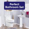 imageSuperio Bathroom Trash Can with Toilet Brush Set Taupe Modern 6 Liter Small Waste Basket Plastic Garbage Can with Swing Lid and Toilet Bowl Cleaner Bathroom Accessories SetTaupeSet