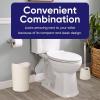 imageSuperio Bathroom Trash Can with Toilet Brush Set Taupe Modern 6 Liter Small Waste Basket Plastic Garbage Can with Swing Lid and Toilet Bowl Cleaner Bathroom Accessories SetEco FriendlySet