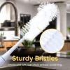 imageSuperio Bottle Brush Scrubber Long Blue and White Baby Bottle Brush with Rubber Grip HandleBlue