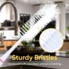 imageSuperio Bottle Brush Scrubber Long Blue and White Baby Bottle Brush with Rubber Grip HandleRed 2 Pack