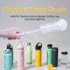 imageSuperio Bottle Brush Scrubber Long Blue and White Baby Bottle Brush with Rubber Grip HandleRed