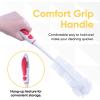 imageSuperio Bottle Brush Scrubber Long Blue and White Baby Bottle Brush with Rubber Grip HandleRed