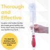 imageSuperio Bottle Brush Scrubber Long Blue and White Baby Bottle Brush with Rubber Grip HandleRed3 Pack