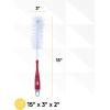 imageSuperio Bottle Brush with Long Comfort Grip Handle Rubber Strong BristlesRed2