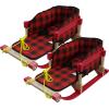 imageSuperio Children Wooden Sled Snow Sled for Toddlers Kids Sleigh with Pull Ropes and Cushion Baby SledSled with Red Cushion