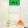 imageSuperio Green Adult and Kids Garden Rakes with Hardwood Handle Durable Plastic Collect Loose Debris and Leaves in Lawn and Among Delicate PlantsAdult  Kids RakeOrange