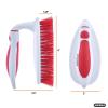 imageSuperio Grout Brush Dish Brush Shower Scrubber Cleaning Brush Stiff Bristles Comfort Grip HandleRed Brush Cleaner for Kitchen Bathroom Shower Sink Toilet Vegatable Brush Carpet Scrubber