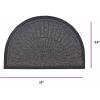 imageSuperio Half Circle Doormat NonSlip Welcome Entrance Way Rug Indoor Outdoor Heavy Duty Waterproof Easy Clean LowProfile Mats for Entry Garage Patio High Traffic Areas Grey Shell 24quotx35quot