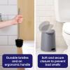 imageSuperio MIni Plastic Bathroom Trash Can with Lid 3 Liter Taupe Modern Curved Step On Trash Can with Foot Pedal Mini Kitchen Waste Bin Durable and Soft Close for Bedroom Office Under DeskGreySet