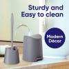 imageSuperio MIni Plastic Bathroom Trash Can with Lid 3 Liter Taupe Modern Curved Step On Trash Can with Foot Pedal Mini Kitchen Waste Bin Durable and Soft Close for Bedroom Office Under DeskGreySet