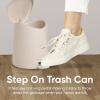 imageSuperio MIni Plastic Bathroom Trash Can with Lid 3 Liter Taupe Modern Curved Step On Trash Can with Foot Pedal Mini Kitchen Waste Bin Durable and Soft Close for Bedroom Office Under DeskEcohome2 Pack