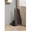 imageSuperio MIni Plastic Bathroom Trash Can with Lid 3 Liter Taupe Modern Curved Step On Trash Can with Foot Pedal Mini Kitchen Waste Bin Durable and Soft Close for Bedroom Office Under DeskBlackSet