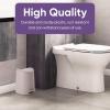 imageSuperio MIni Plastic Bathroom Trash Can with Lid 3 Liter Taupe Modern Curved Step On Trash Can with Foot Pedal Mini Kitchen Waste Bin Durable and Soft Close for Bedroom Office Under DeskTaupe