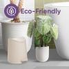imageSuperio MIni Plastic Bathroom Trash Can with Lid 3 Liter Taupe Modern Curved Step On Trash Can with Foot Pedal Mini Kitchen Waste Bin Durable and Soft Close for Bedroom Office Under DeskEcohome
