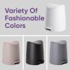 imageSuperio MIni Plastic Bathroom Trash Can with Lid 3 Liter Taupe Modern Curved Step On Trash Can with Foot Pedal Mini Kitchen Waste Bin Durable and Soft Close for Bedroom Office Under DeskEcohome2 Pack