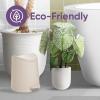imageSuperio MIni Plastic Bathroom Trash Can with Lid 3 Liter Taupe Modern Curved Step On Trash Can with Foot Pedal Mini Kitchen Waste Bin Durable and Soft Close for Bedroom Office Under DeskEcohome2 Pack
