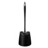 imageSuperio MIni Plastic Bathroom Trash Can with Lid 3 Liter Taupe Modern Curved Step On Trash Can with Foot Pedal Mini Kitchen Waste Bin Durable and Soft Close for Bedroom Office Under DeskBlackSet
