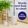 imageSuperio MIni Plastic Bathroom Trash Can with Lid 3 Liter Taupe Modern Curved Step On Trash Can with Foot Pedal Mini Kitchen Waste Bin Durable and Soft Close for Bedroom Office Under DeskEcohomeSet