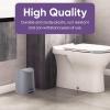 imageSuperio MIni Plastic Bathroom Trash Can with Lid 3 Liter Taupe Modern Curved Step On Trash Can with Foot Pedal Mini Kitchen Waste Bin Durable and Soft Close for Bedroom Office Under DeskGray