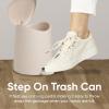 imageSuperio MIni Plastic Bathroom Trash Can with Lid 3 Liter Taupe Modern Curved Step On Trash Can with Foot Pedal Mini Kitchen Waste Bin Durable and Soft Close for Bedroom Office Under DeskEcohome