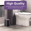 imageSuperio MIni Plastic Bathroom Trash Can with Lid 3 Liter Taupe Modern Curved Step On Trash Can with Foot Pedal Mini Kitchen Waste Bin Durable and Soft Close for Bedroom Office Under DeskBlack2 Pack