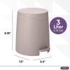 imageSuperio Mini Bathroom Trash Can with Lid 3 Liter Plastic Waste Bin 075 Gallon Modern Flat Lid Step On Trash Can with Foot Pedal for Bathroom Bedroom Office Under Desk Soft Close TaupeTaupe