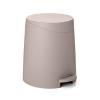imageSuperio Mini Bathroom Trash Can with Lid 3 Liter Plastic Waste Bin 075 Gallon Modern Flat Lid Step On Trash Can with Foot Pedal for Bathroom Bedroom Office Under Desk Soft Close TaupeTaupe