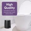 imageSuperio Mini Bathroom Trash Can with Lid 3 Liter Plastic Waste Bin 075 Gallon Modern Flat Lid Step On Trash Can with Foot Pedal for Bathroom Bedroom Office Under Desk Soft Close TaupeBlack