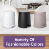 imageSuperio Mini Bathroom Trash Can with Lid 3 Liter Plastic Waste Bin 075 Gallon Modern Flat Lid Step On Trash Can with Foot Pedal for Bathroom Bedroom Office Under Desk Soft Close TaupeGray