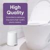 imageSuperio Mini Bathroom Trash Can with Lid 3 Liter Plastic Waste Bin 075 Gallon Modern Flat Lid Step On Trash Can with Foot Pedal for Bathroom Bedroom Office Under Desk Soft Close TaupeWhite