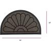 imageSuperio NonSlip Welcome Doormat for Entry Indoor Outdoor Heavy Duty Waterproof Easy Clean LowProfile Mats for Entry Garage Patio High Traffic Areas 18quotx30quot Black Sunburst CoirNatural