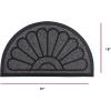 imageSuperio NonSlip Welcome Doormat for Entry Indoor Outdoor Heavy Duty Waterproof Easy Clean LowProfile Mats for Entry Garage Patio High Traffic Areas 18quotx30quot Black Sunburst CoirGrey