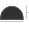imageSuperio NonSlip Welcome Doormat for Entry Indoor Outdoor Heavy Duty Waterproof Easy Clean LowProfile Mats for Entry Garage Patio High Traffic Areas 18quotx30quot Black Sunburst CoirBlack