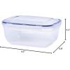 imageSuperio Pack of 4 Plastic Food Storage Containers with airtight Lid for Pantry Fridge 80 Oz BPA Free Leakproof Sealed Container Microwave Dishwasher and Freezer Safe Clear Clear