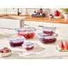imageSuperio Pack of 4 Plastic Food Storage Containers with airtight Lid for Pantry Fridge 80 Oz BPA Free Leakproof Sealed Container Microwave Dishwasher and Freezer Safe Clear Clear
