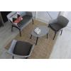 imageSuperio Patio Luxor Lounge Outdoor 2 Seater Sofa 2 Armchairs Ergonomic Backrest Coffee Table and 3 Cushions 4Piece Furniture Set Grey