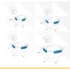 imageSuperio Plastic Airtight Food Storage Containers Set of 4 Sealed Clear Container Bowls with Lids BPA Free Rectangular RedBlue