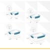 imageSuperio Plastic Airtight Food Storage Containers Set of 4 Sealed Clear Container Bowls with Lids BPA Free Rectangular YellowBlue