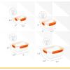 imageSuperio Plastic Airtight Food Storage Containers Set of 4 Sealed Clear Container Bowls with Lids BPA Free Rectangular YellowOrange